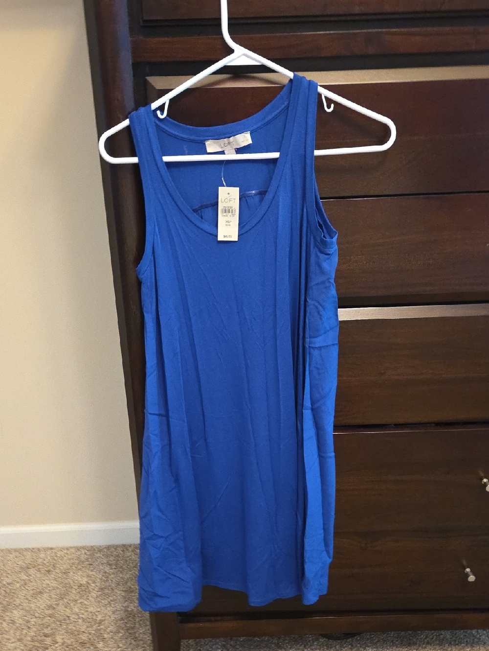 LOFT Royal Blue Sleeveless Tank Dress